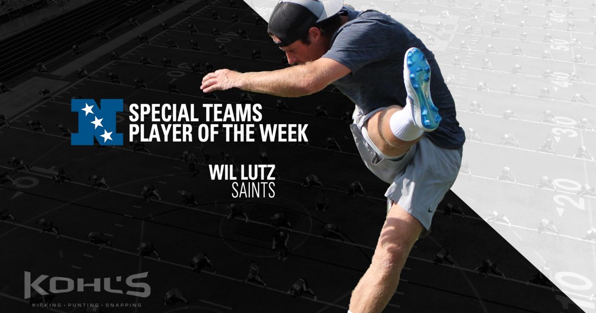 Kohl's Professional Camps Kohl's NFL Athlete Wil Lutz Earns NFC…